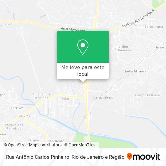 Rua Antônio Carlos Pinheiro mapa