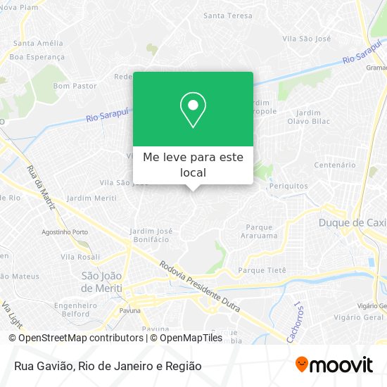 Rua Gavião mapa