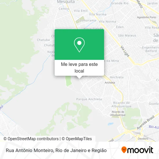 Rua Antônio Monteiro mapa