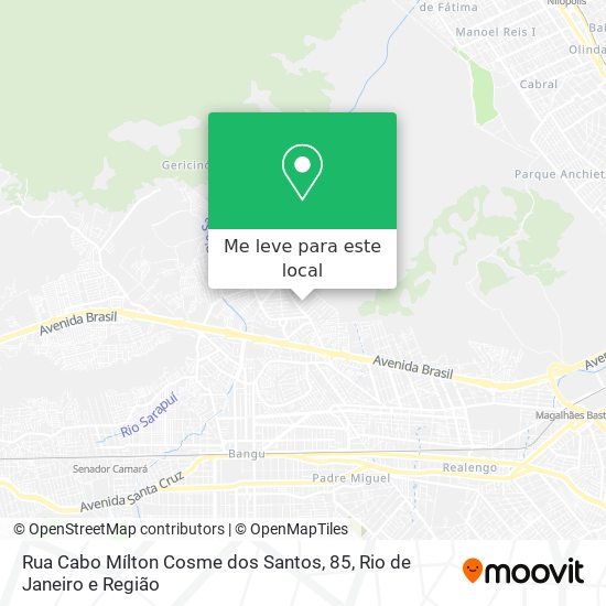 Rua Cabo Mílton Cosme dos Santos, 85 mapa