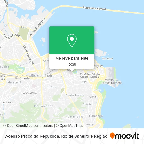 Acesso Praça da República mapa