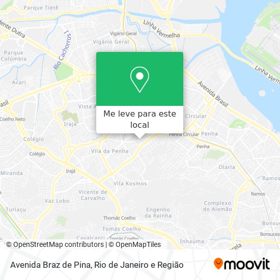 Avenida Braz de Pina mapa