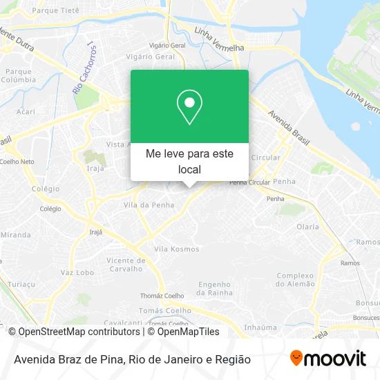 Avenida Braz de Pina mapa