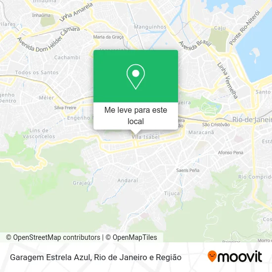 Garagem Estrela Azul mapa