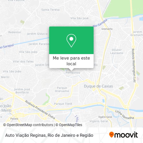 Auto Viação Reginas mapa