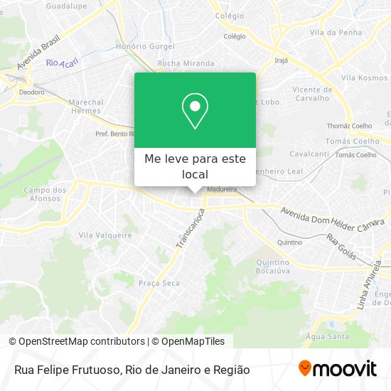 Rua Felipe Frutuoso mapa