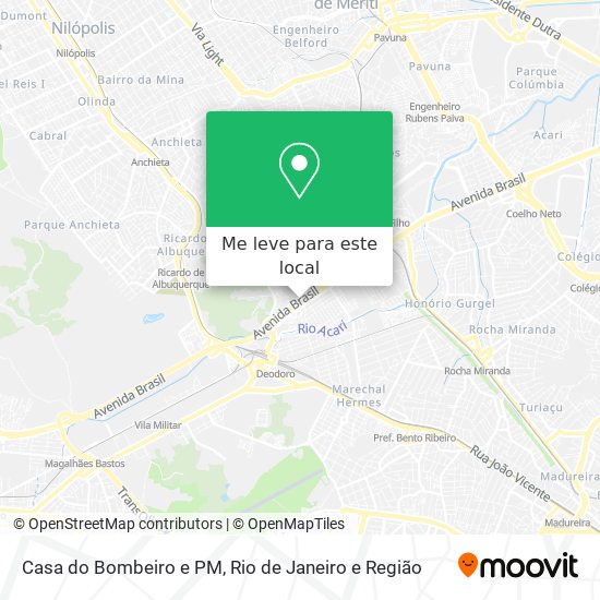 Casa do Bombeiro e PM mapa