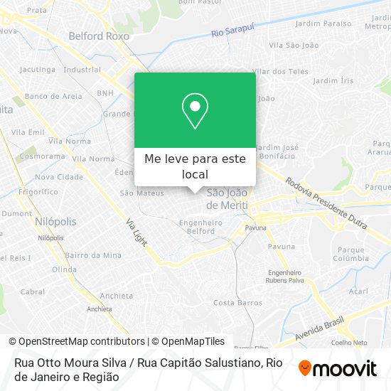 Rua Otto Moura Silva / Rua Capitão Salustiano mapa