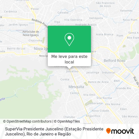 SuperVia-Presidente Juscelino (Estação Presidente Juscelino) mapa