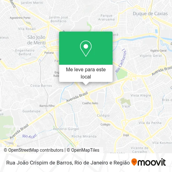 Rua João Crispim de Barros mapa