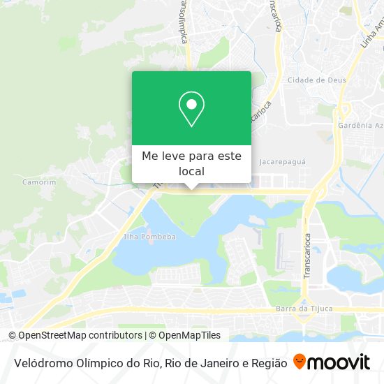 Velódromo Olímpico do Rio mapa