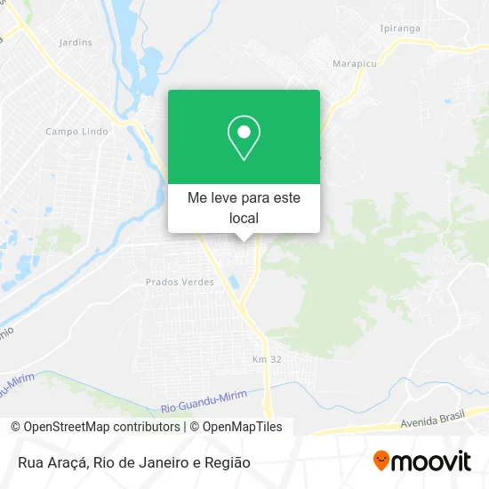 Rua Araçá mapa