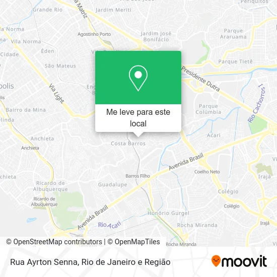 Rua Ayrton Senna mapa