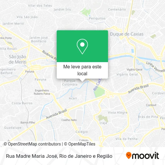 Rua Madre Maria José mapa