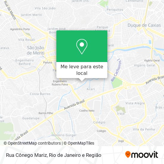 Rua Cônego Mariz mapa