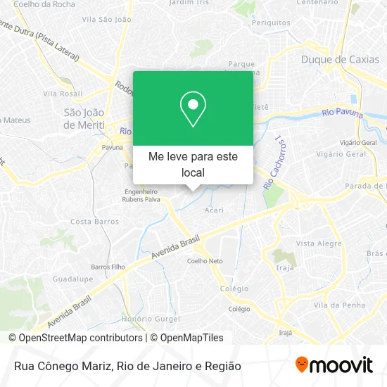 Rua Cônego Mariz mapa