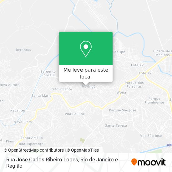 Rua José Carlos Ribeiro Lopes mapa