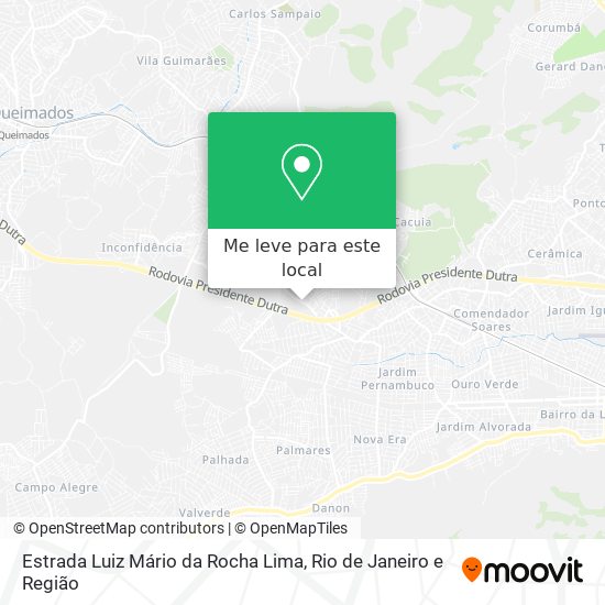 Estrada Luiz Mário da Rocha Lima mapa
