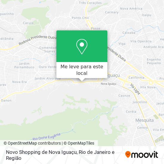 Novo Shopping de Nova Iguaçu mapa