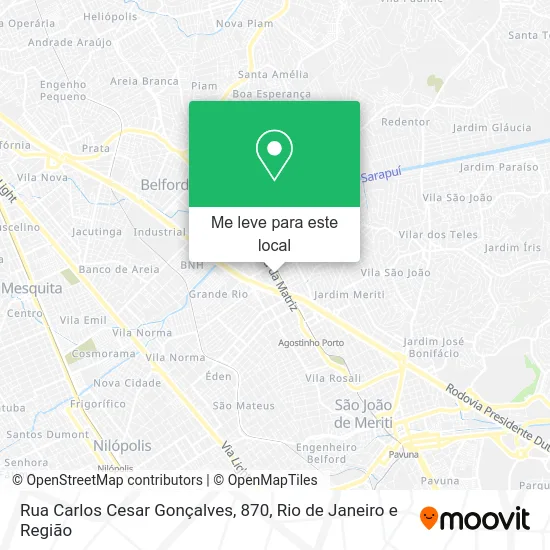 Rua Carlos Cesar Gonçalves, 870 mapa