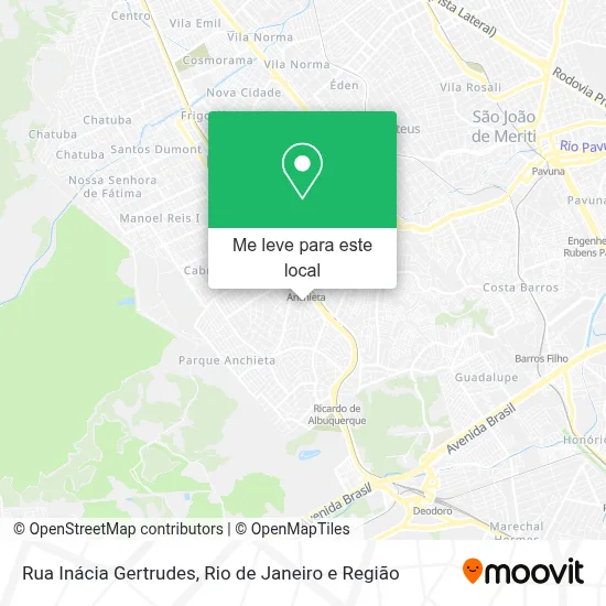 Rua Inácia Gertrudes mapa