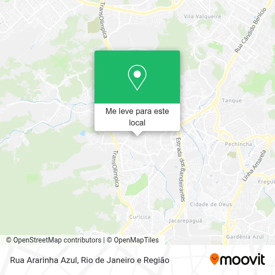 Rua Ararinha Azul mapa