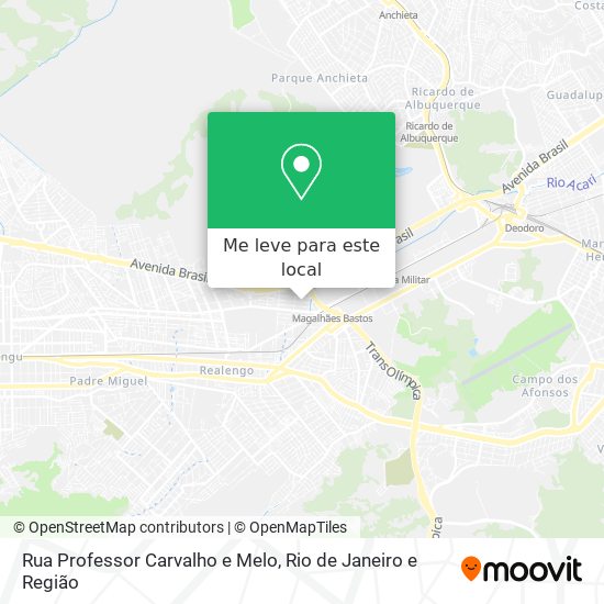 Rua Professor Carvalho e Melo mapa