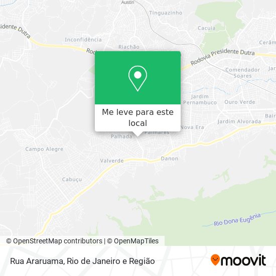 Rua Araruama mapa