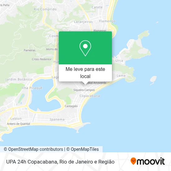 UPA 24h Copacabana mapa