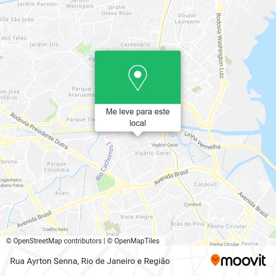 Rua Ayrton Senna mapa