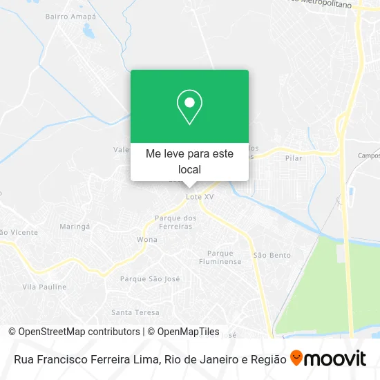 Rua Francisco Ferreira Lima mapa