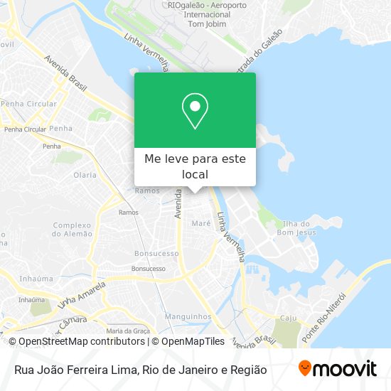 Rua João Ferreira Lima mapa