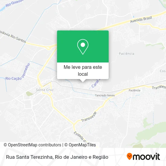 Rua Santa Terezinha mapa