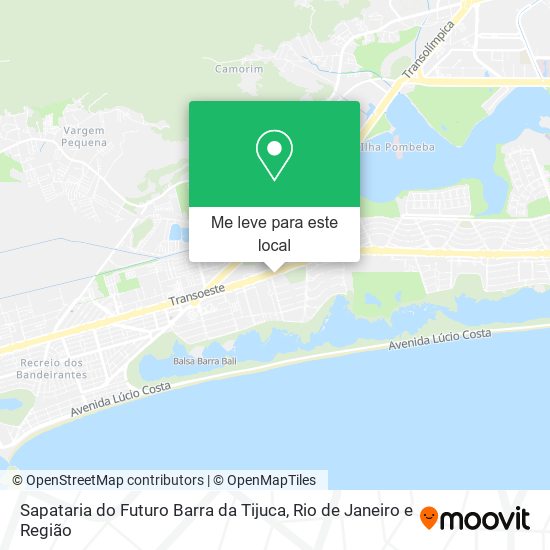 Sapataria do Futuro Barra da Tijuca mapa