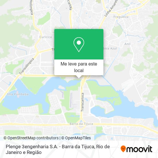 Plenge 3engenharia S.A. - Barra da Tijuca mapa