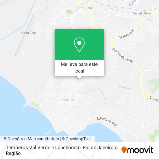 Temperos Val Verde e Lanchonete mapa