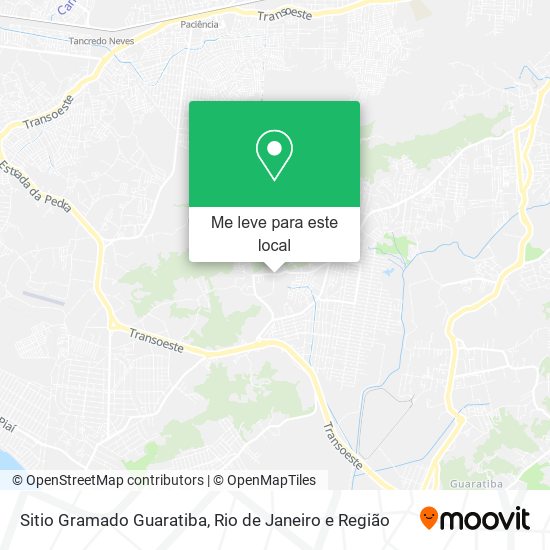 Sitio Gramado Guaratiba mapa