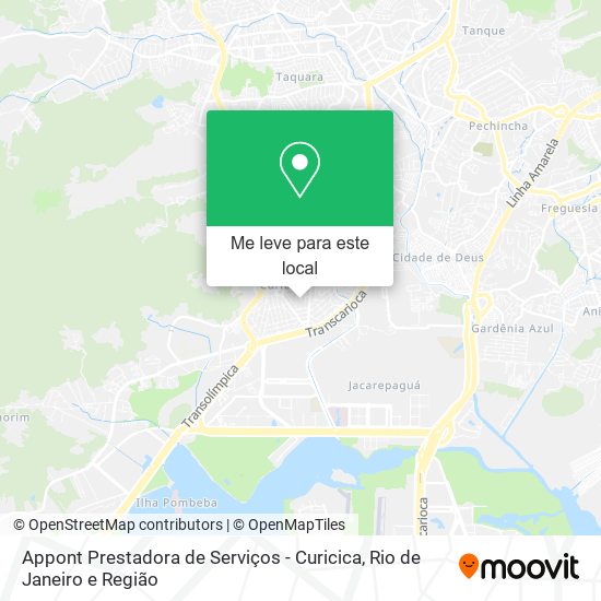 Appont Prestadora de Serviços - Curicica mapa