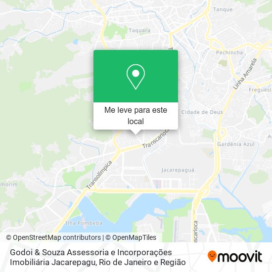 Godoi & Souza Assessoria e Incorporações Imobiliária Jacarepagu mapa