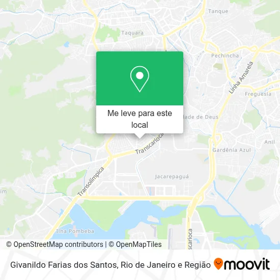 Givanildo Farias dos Santos mapa