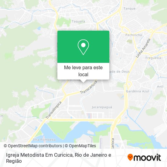 Igreja Metodista Em Curicica mapa