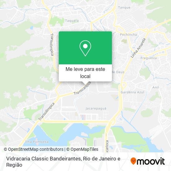 Vidracaria Classic Bandeirantes mapa