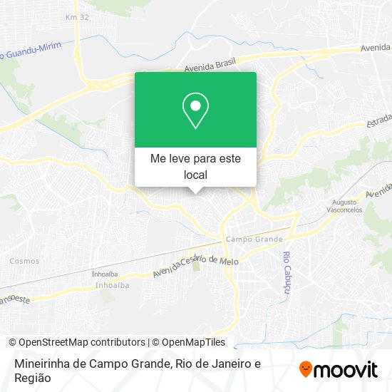 Mineirinha de Campo Grande mapa