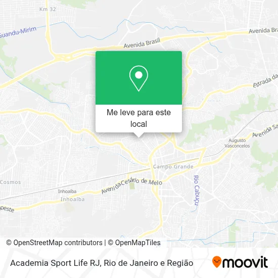 Academia Sport Life RJ mapa