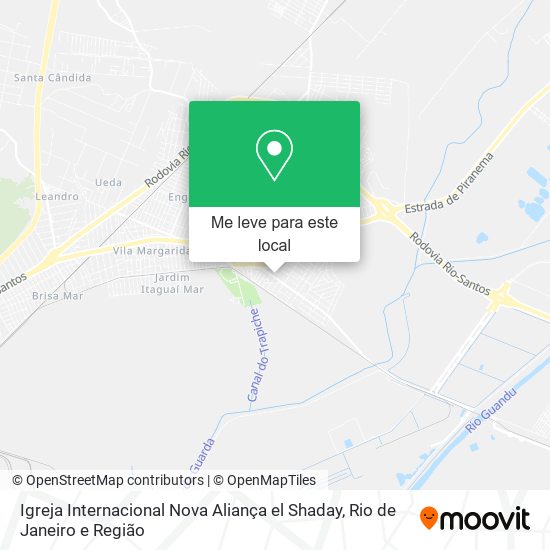 Igreja Internacional Nova Aliança el Shaday mapa