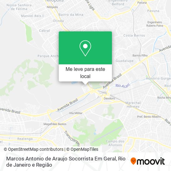 Marcos Antonio de Araujo Socorrista Em Geral mapa