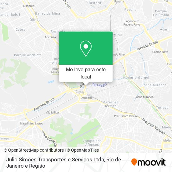 Júlio Simões Transportes e Serviços Ltda mapa