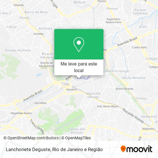 Lanchonete Deguste mapa