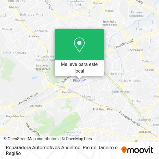 Reparadora Automotivos Anselmo mapa