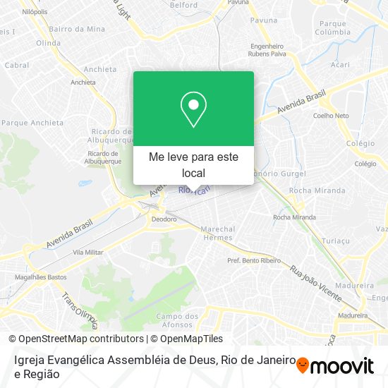 Igreja Evangélica Assembléia de Deus mapa